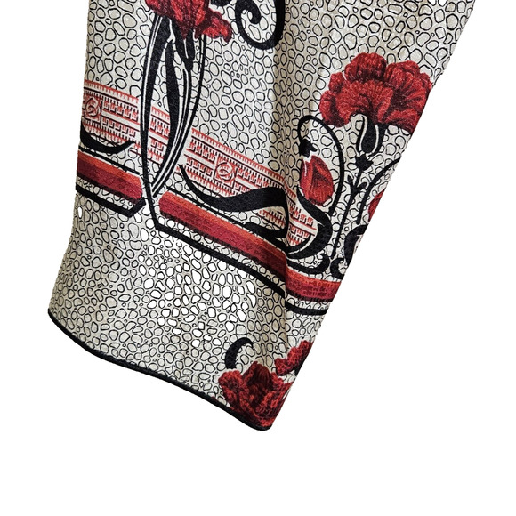 Vintage 90s Adrianna Papell Silk Jacket Plus Size 14 Floral Lined Formal Blazer - Picture 6 of 13